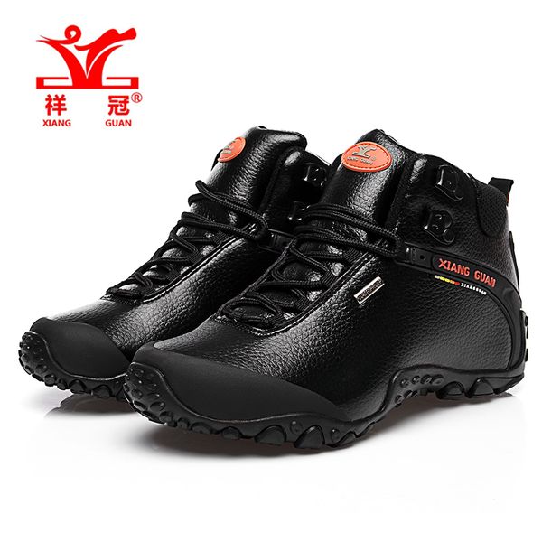 

xiangguan man/women hiking shoes outdoor sneaker climbing high leather mountain sport trekking tourism boots botas waterproof