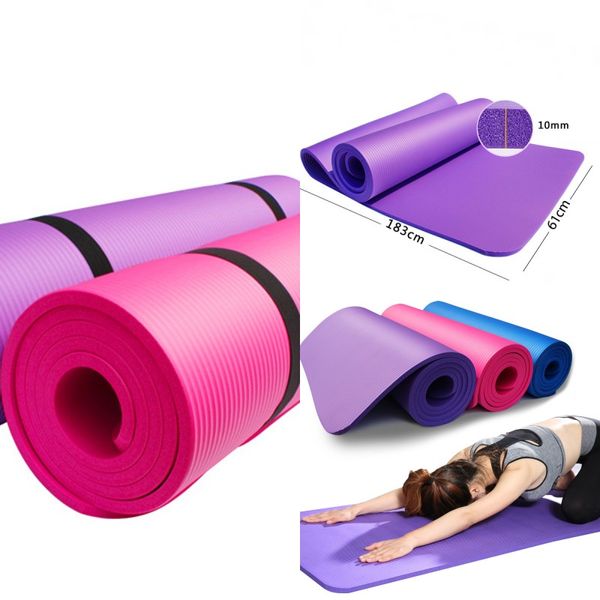 

Free Shipping NBR Yoga Mats Exercise Pad Yoga Blanket Lose Weight Solid Color Sport Health 183*61cm FY6016