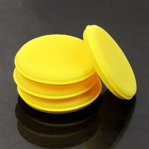 

car foam sponge foam sponge wax applicator cleaning detailing pads car waxing polish home care cleaning yellow 10cm
