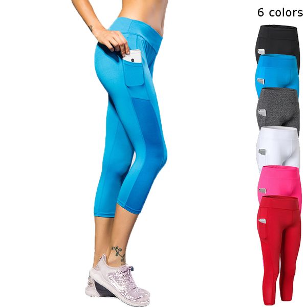 

fanceey 3/4 yoga pants women with pocket running tights women energy seamless sports pants high waist gym leggings fitness, Black;blue