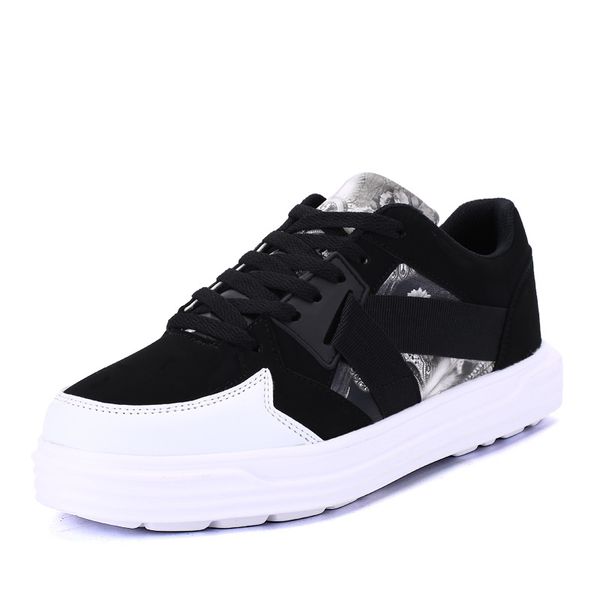 

men's shoes 2018 winter trendy shoes canvas korean-style students plus velvet versatile trend shoe sports footwear, Black