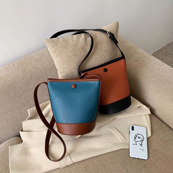 

women's simple and versatile retro bucket bag popular shoulder bag