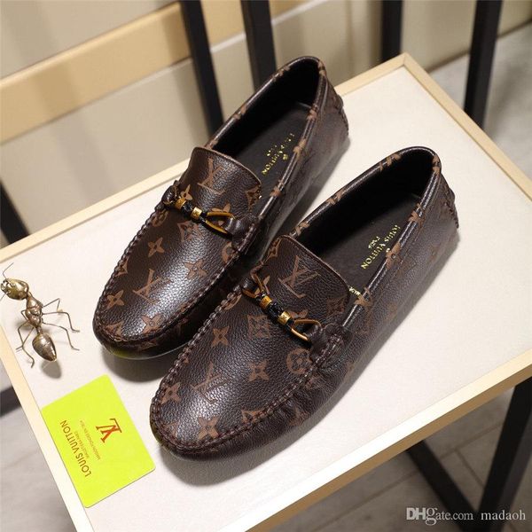 

20fw 2019 new men shoes casual leather shoe comfortable loafers man driving shoes flat wedding shoes fashion male shoe big size 45 yetc5, Black