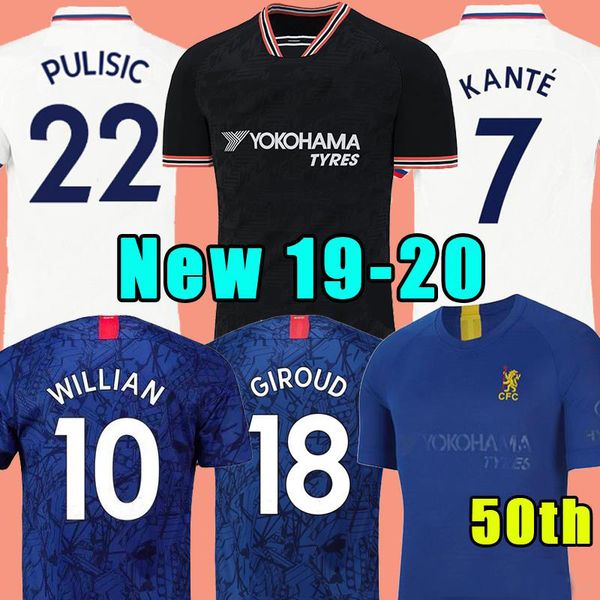 

50 years iconic fa cup shirt cfc forth kante abraham mount lampard jorginho pulisic 50th soccer jersey 19 20 giroud willan football shirt, Black;yellow