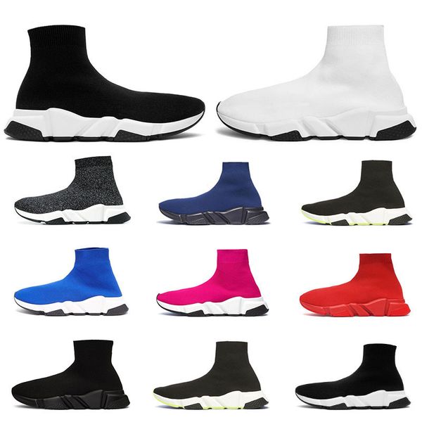 

designer sock shoes triple black white men women fashion sneakers glitter yellow blue pink fashion mens trainer runner platform shoe