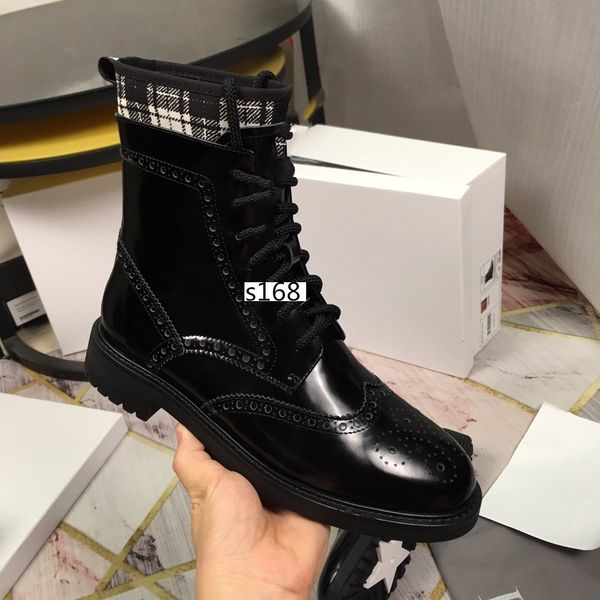 

original boxd-order low boot in calfskin 2020 women boots martin motorcycle autumn winter shoes lover snow boots, Black