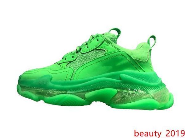 

paris 2019 crystal bottom triple-s leisure shoes luxury dad shoes platform triple s sneakers for men women vintage kanye old grandpa trainer