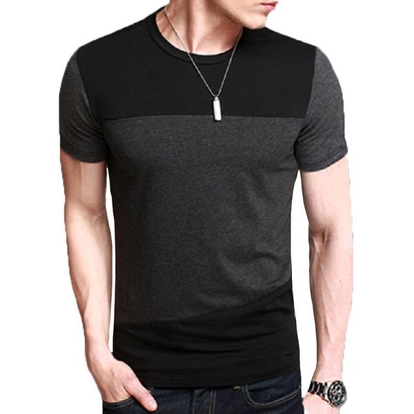 

men's t-shirts mens t shirt slim fit o neck men short sleeve casual tshirt tee size m-5xl male, White;black