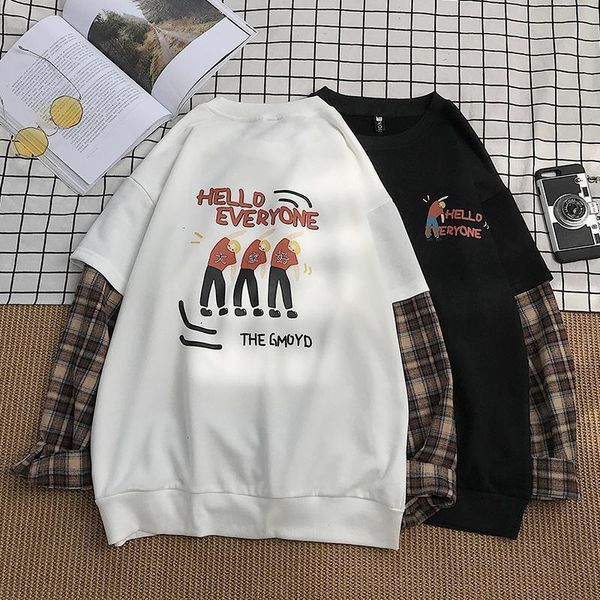 

men's sweatshirt 2020 autumn and winter new cartoon loose joker couple sweatshirt youth personality fashion trend men's wear, Black