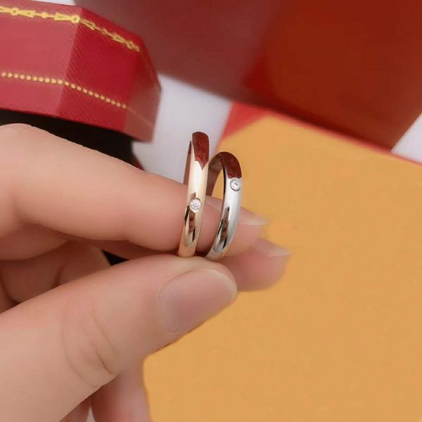 

new fashion jewellery titanium steel wedding couple ring women with original logo 316l love ring selling jewelry with clothbag, Silver