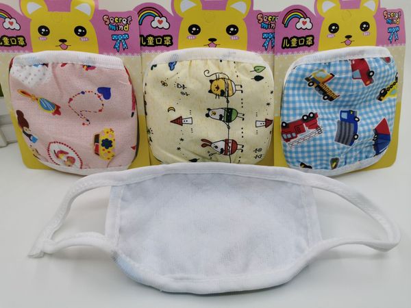 

kids face mask cubrebocas children cloth face masks cute dust masks children's baby mask cartoon warm pure cotton double dust mask wkud, Black