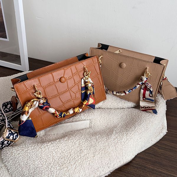 

small handbag for women 2019 new version casual stone pattern small square bag wide shoulder belt single shoulder messenger bag