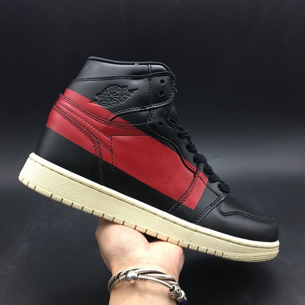 

2019 Couture Defiant Basketball Shoes 1s Black Red Designer Fashion Look Mens Real Leather Outdoor Sports Sneakers Size 40-46
