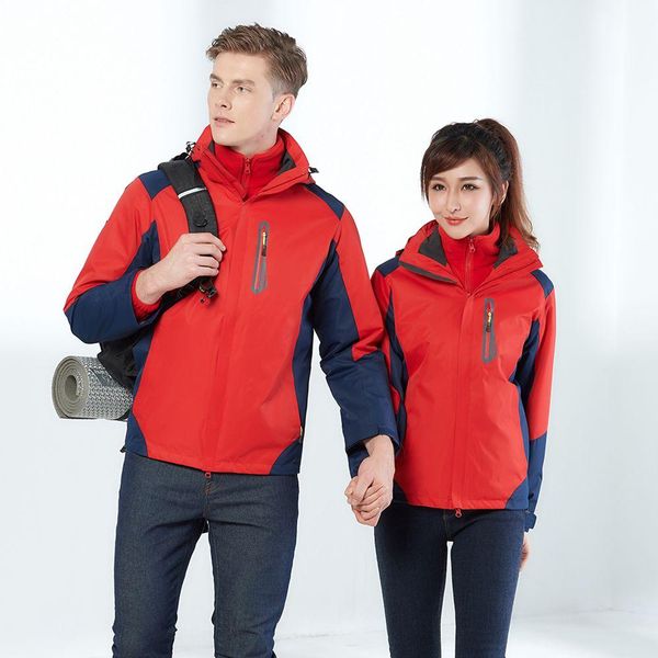 

500d men waterproof breathable softshell jacket men outdoors sports coats women ski hiking windproof winter outwear soft shell jacket tad, Blue;black