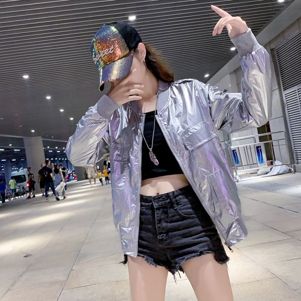 

autumn and winter korean bf loose silver motorcycle pocket jacket without quilted baseball jacket, Black;brown