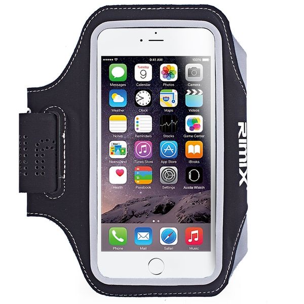 

rimix running arm bag jogging arm bag reflective fitness set running equipment press screen mobile phone large