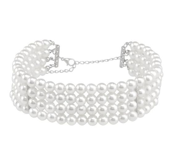 

new european and american fashion accessories street p popular women's individual necklace handmade multi-layer pearl necklace jewelry, Silver