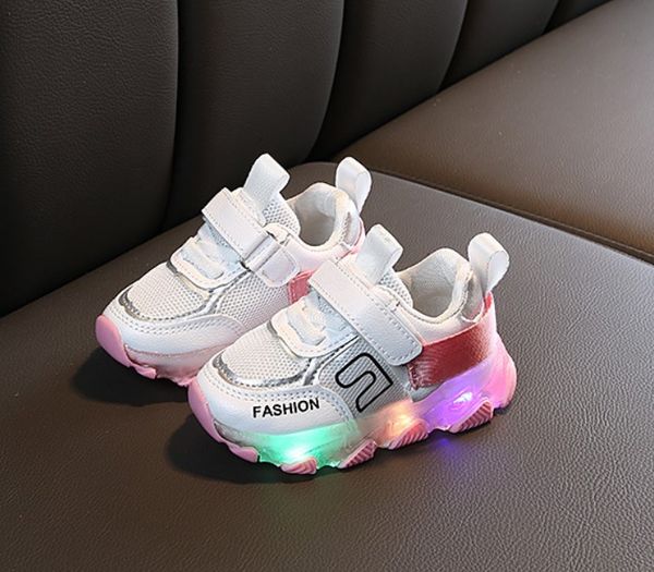 

kids sport flashing shoes 2020 new children's summer girls boys slippers children smart baby sandals fashion casual, Black