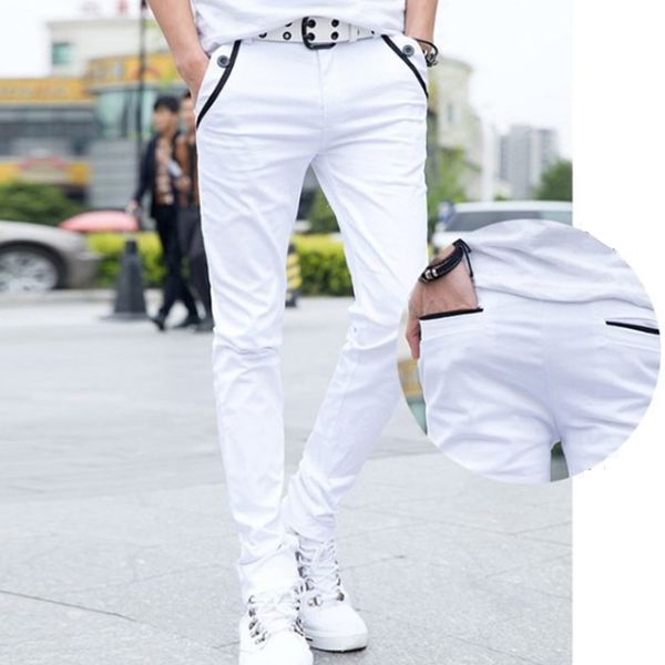

marchwind бренд дизайнер мужчины повседневная сплошной цвет s-lim fit эластичные длинные брюки карманы прямые брюки мужские брюки-карго брюк, Black