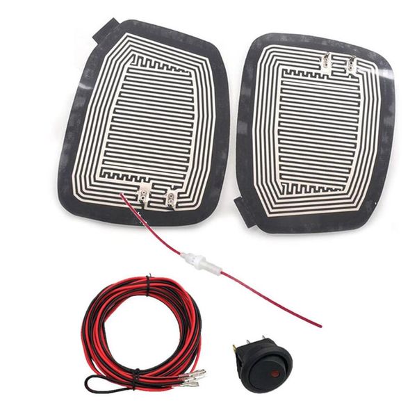 

safe driving universal dc 12v car wing electric side mirrors glass heated pad quick warm heated defogger remove ice rain frost