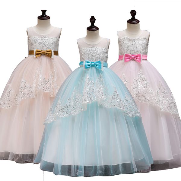 

princess dress for girls party dresses kids formal wedding tutu flower girls dresses for girls children clothing, Red;yellow