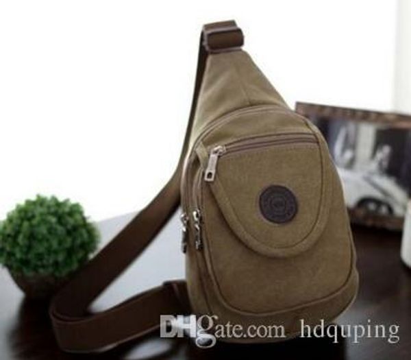 

2017 new leisure outdoor sports canvas chest bag series multi-purpose shoulder small bag pure color running messenger bagslant bag