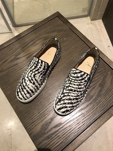 

fashion luxury red bottom shoes men's platform shoes red outsole boots non-slip wear-resistant men's and women's casual shoes, Black