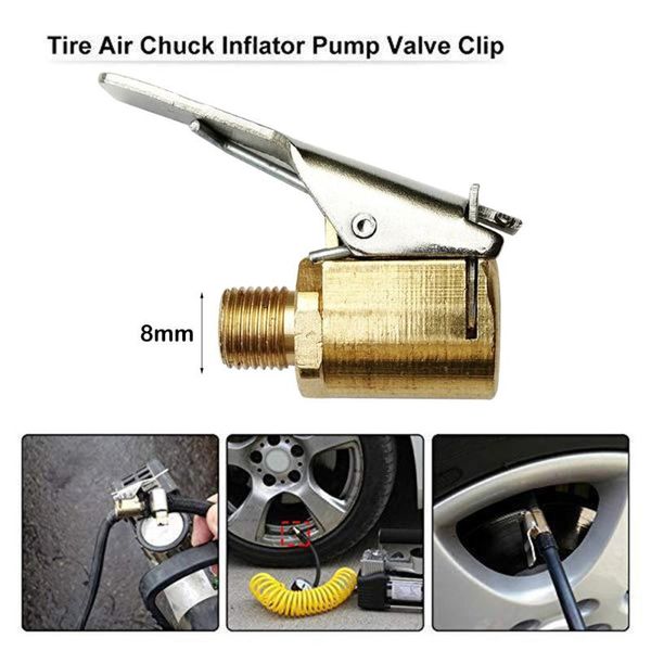 

car inflator pump thread nozzle quick adapter car pump accessories fast conversion head clip type nozzle accessories #y3