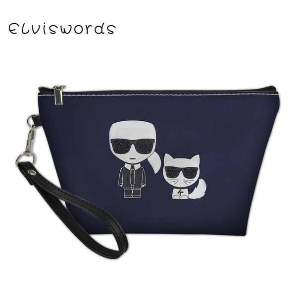 

elviswords karl lagerfelds makeup bags for travel cosmetic cases waterproof organizer for women girls toiletry pouch necesserie