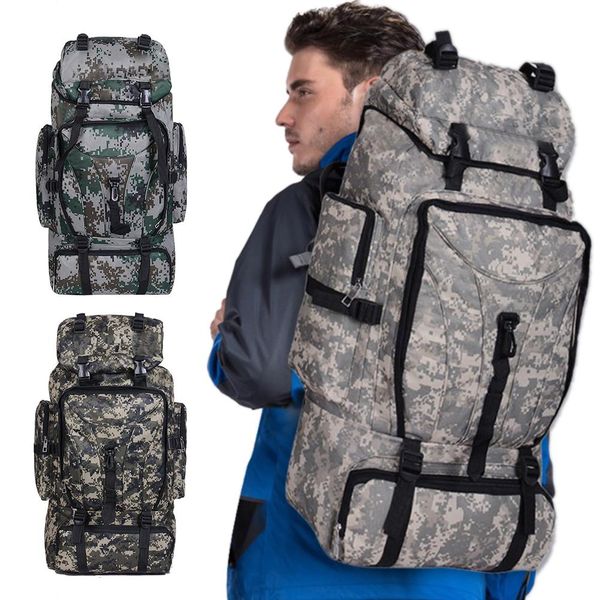 

90l large capacity camouflage multifunctional backpack outdoor hiking sport casual backpack camping travel bag