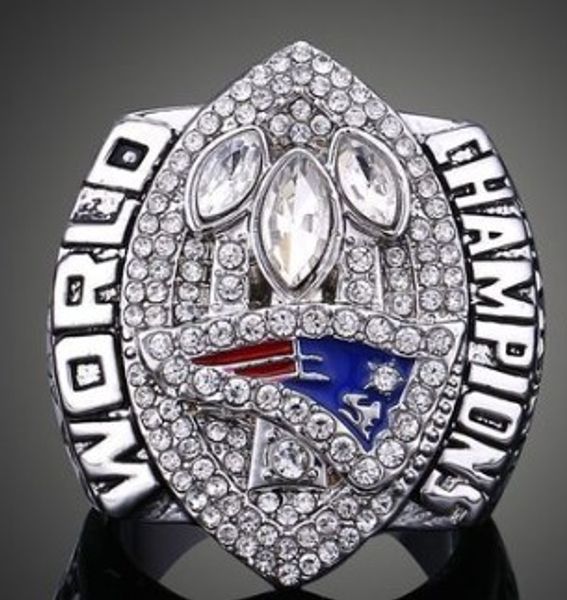 

fashion men punk arrival jewelry 2017 new england championship ring for boy father festival husband gift fans souvenir collection, Slivery;golden