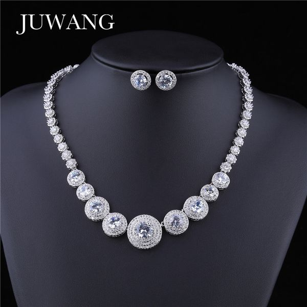 

juwang brand new jewelry sets choker necklace stud earrings bridal wedding accessories dropship, Slivery;golden