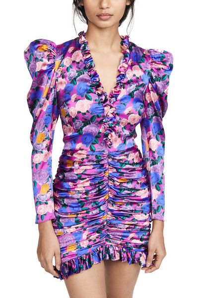 

2020 spring printed floral women dresses with long sleeves fashion designer dresses customized for ladies clothing, Black;gray