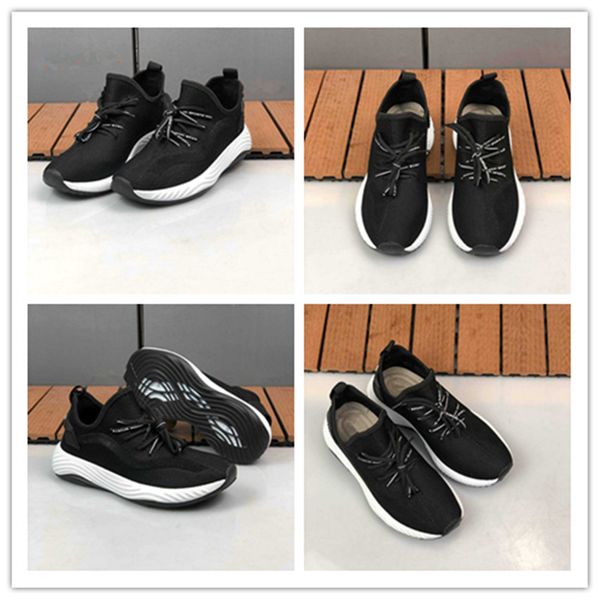 

new men's shoes knitted mesh surface one pedal shoes imported high-density elastic flying woven handsome breathable summer tide leisure, Black