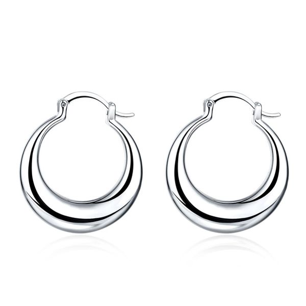 

plated sterling silver crescent earrings dase77 size 3.0cm*2.7cm;brand new women's 925 silver plate hoop & huggie jewelry earring, Golden;silver