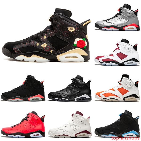 

2019 new arrival 3m reflective 6 6s men basketball shoes black white infrared cat tinker unc cny oreo designer sports sneakers mens trainers