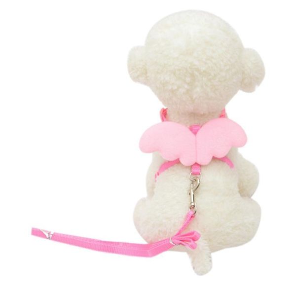 

1 пк cute angel pet dog поводки и ошейники набор щенок ведет для маленьких собак кошки конструктор регулируемая собака harness pet accessori