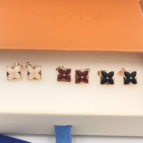 

three-color design flower earrings new products classic earrings for woman gifts fashion jewelry earrings supply, Golden