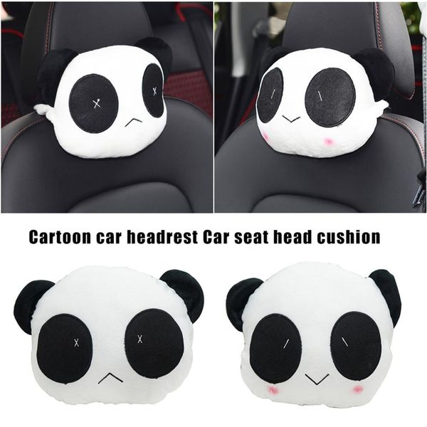 

new car headrest pillow cute panda pillow auto safety seat rest support pillows short plush car neck cushion