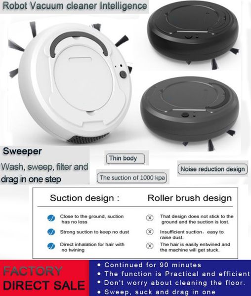 

multifunctional sweeping vacuum cleaner smart robot floor cleaner 3-in-1 auto rechargeable smart sweeping floor dust dry wet mop