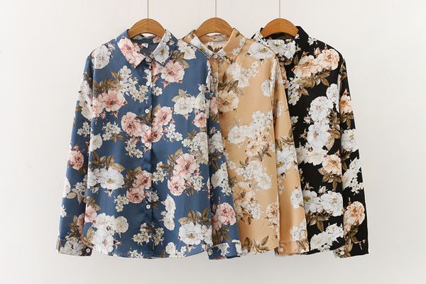 

daisy new ladies футболка с длинным рукавом 100% polyester 3 цвета floral print блузы высокое количество и бесплатная доставка, White