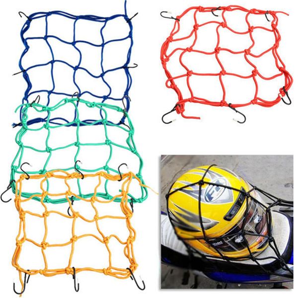 

6 hooks 30*30cm motorcycle mesh net bag luggage cargo bungee net bag storage carrier helmet holder for motorcycle scooter