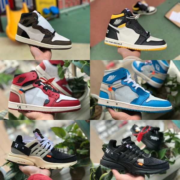 

2020 new travis scotts x 1 high og basketball shoes unc blue chicago red black white men women 1s not for resale v2 presto sports shoe