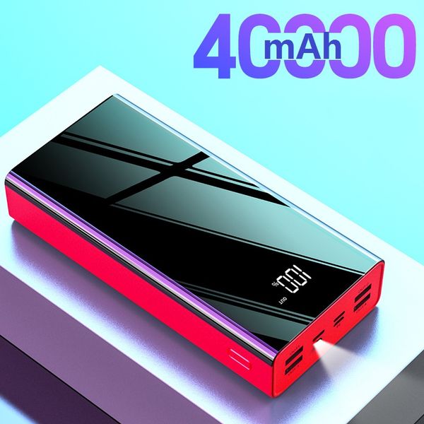 

новый стиль 40000mah power bank 4usb большой внешний аккумулятор зарядное устройство банка портативного устройства для iphone samsung ipad и
