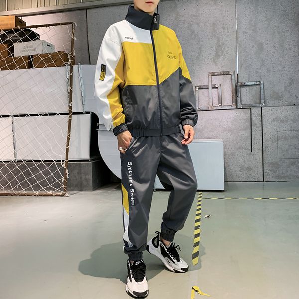 

men casual jogging tracksuit sport suit mens fashion set hip hop tracksuit men clothes work man functional clothing new ii50nstz, Gray