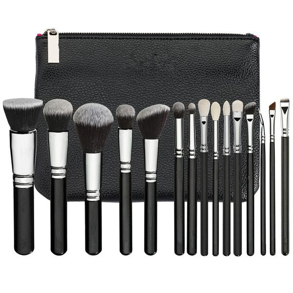 

15pcs makeup brushes set professional makeup eye shadow brush eyeliner powder foundation blush cosmetic tools with pu bag