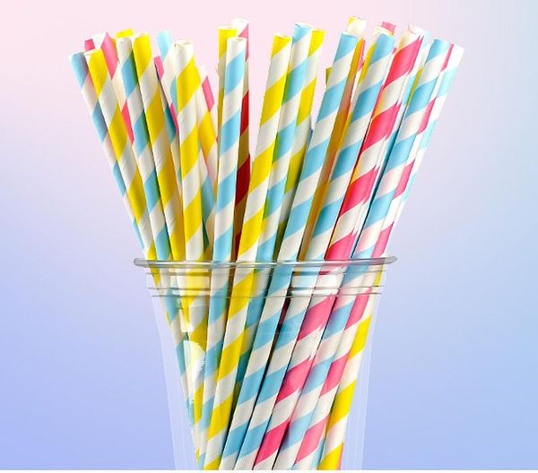 

paper straw environmental colorful straight drinking straw wedding kids birthday party decoration supplies dispette dh0301