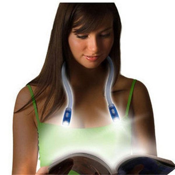 

flexible adjustable handsled neck light huglight book reading lamp hug light novelty night lighting with 4 leds