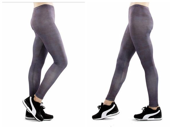 

женские брюки йога брюки брюки колготки женские высокая талия панк танец активные леггинсы печать градиент тощий силм движение фитнес, Black;white