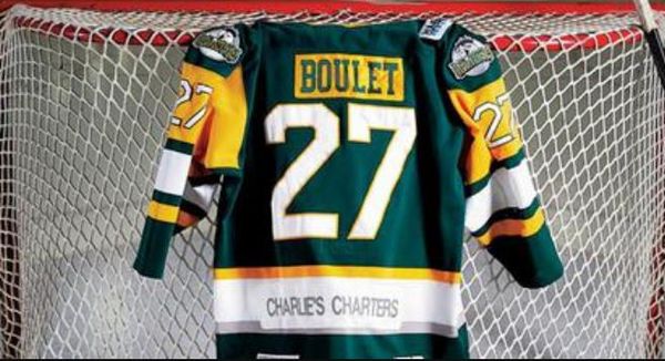 

custom green yellow real real full embroidery #27 humboldt broncos logan boulet vintage hockey jersey or custom any name or number jersey, Black